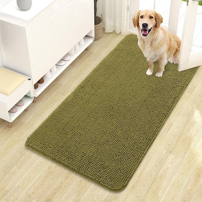 OLANLY Dog Door Mat for Muddy Paws 44x24, Absorbs Moisture and Dirt, Absorbent by OLANLY