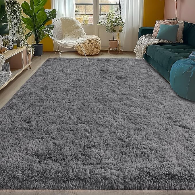 5x7 Fluffy Fuzzy Area Rug for Living Room Bedroom, Ultra Soft Rugs for Living - Image 3