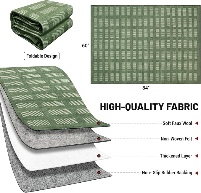 Washable Area Rugs 5'x7', Ultra Soft Carpet - Image 2