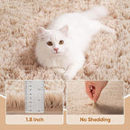 Area Rug for Living Room Bedroom: 5x7 Camel Soft Fluffy Shag Upgrade Non-Slip - Image 5