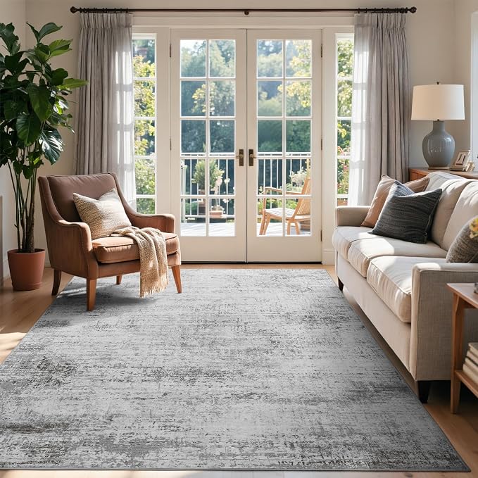4x6 Ft Area Rugs for Living Room, Soft Non-Slip Washable Rugs Modern Abstract by Cuzwlovita