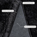Small Black Area Rug, 2x3 Rug for Bedroom Shaggy Throw Rugs for Dorm Rug - Image 5