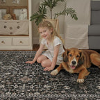 DCX Black 4x6 Rug, Kid & Pet Friendly - Image 4