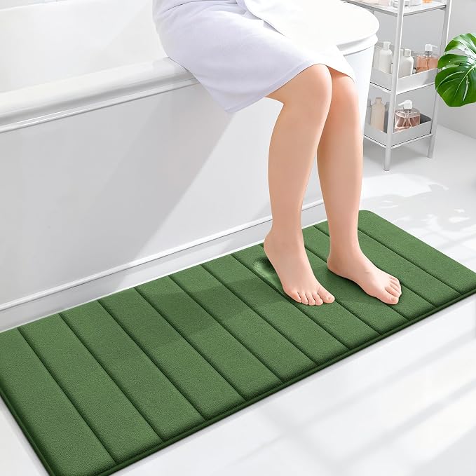 OLANLY Memory Foam Long Bathroom Rugs Runner 47x17, Super Soft Absorbent Bath by OLANLY