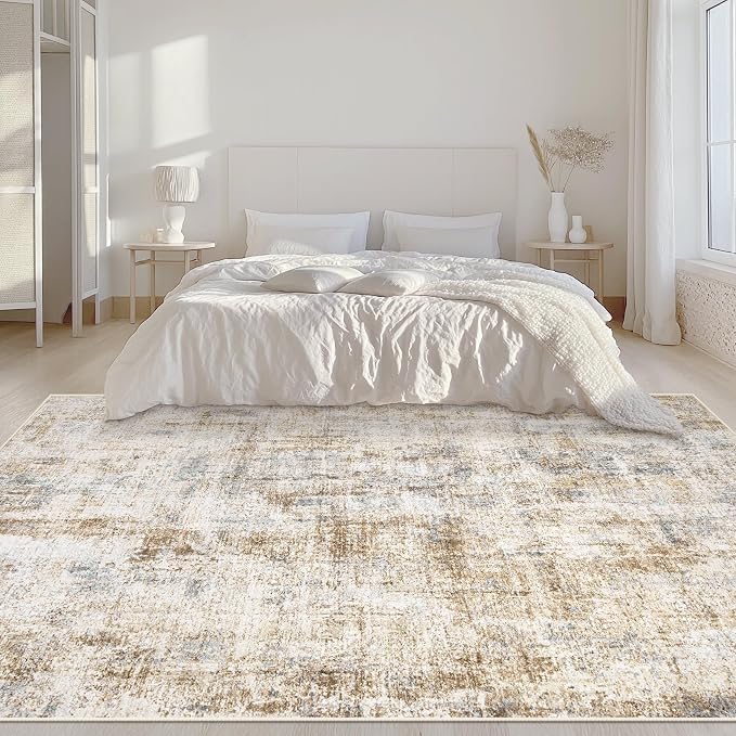 Area Rugs 6x9 Living Room: Washable Rug Modern Abstract Large Rugs Soft Non - Image 3