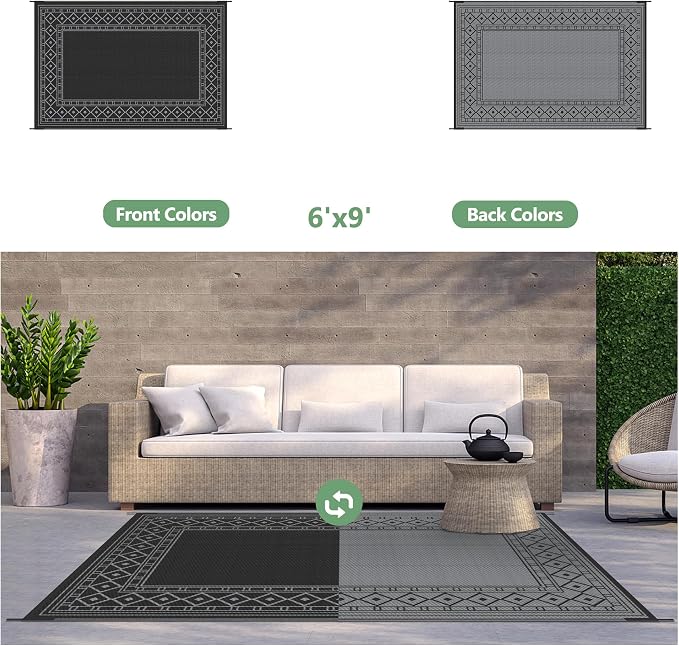 GENIMO Outdoor Rug Waterproof 6'x9' - Image 4