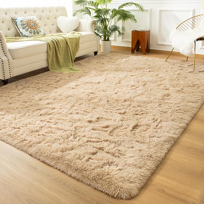 Andecor Soft Fluffy Bedroom Rugs, 5 x 8 Feet Indoor Shaggy Plush Area Rug - Image 2