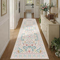 Rugxara 2'6" x 8' Floral Runner Rug, Washable Runners by Rugxara