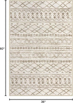 KUTA Boho 3x5 Rug for Entryway, Moroccan Washable Area Rug for Living Room - Image 2