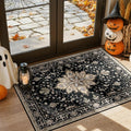 RELEANY Area Rugs 3'x5' Washable Non-Slip, Floral Vintage Distress Medallion by RELEANY