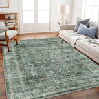 CHAMPLANT Washable Area Rug 3'x5' Vintage Traditional Floor Cover Foldable Thin by CHAMPLANT