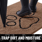 Smiry Dog Door Mat for Muddy Paws, Absorbent Dirt Trapper Non Slip Quick Dry - Image 2