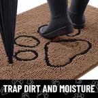 Smiry Dog Door Mat for Muddy Paws, Absorbent Dirt Trapper Non Slip Quick Dry - Image 2