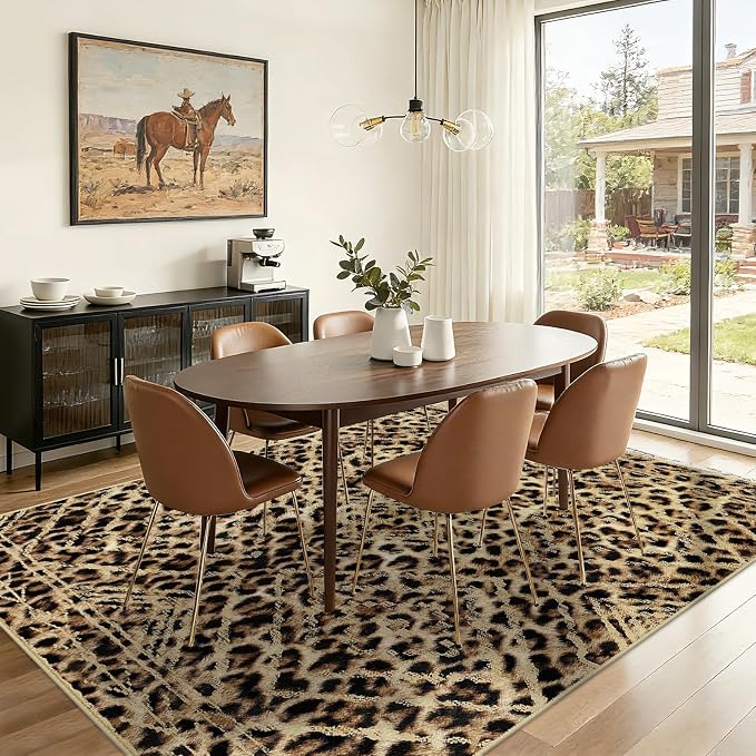 BESTSWEETIE Area Rug 5x7 Rug Machine Washable Non-Slip Low Pile Print Pattern - Image 7