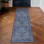 Non Slip Dark Blue 2x5 Runner Rug - Image 3