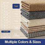 Faux Jute Area Rug 8'x10', Washable & Non-Slip, Taupe | 0.27" Low Pile Easy - Image 6