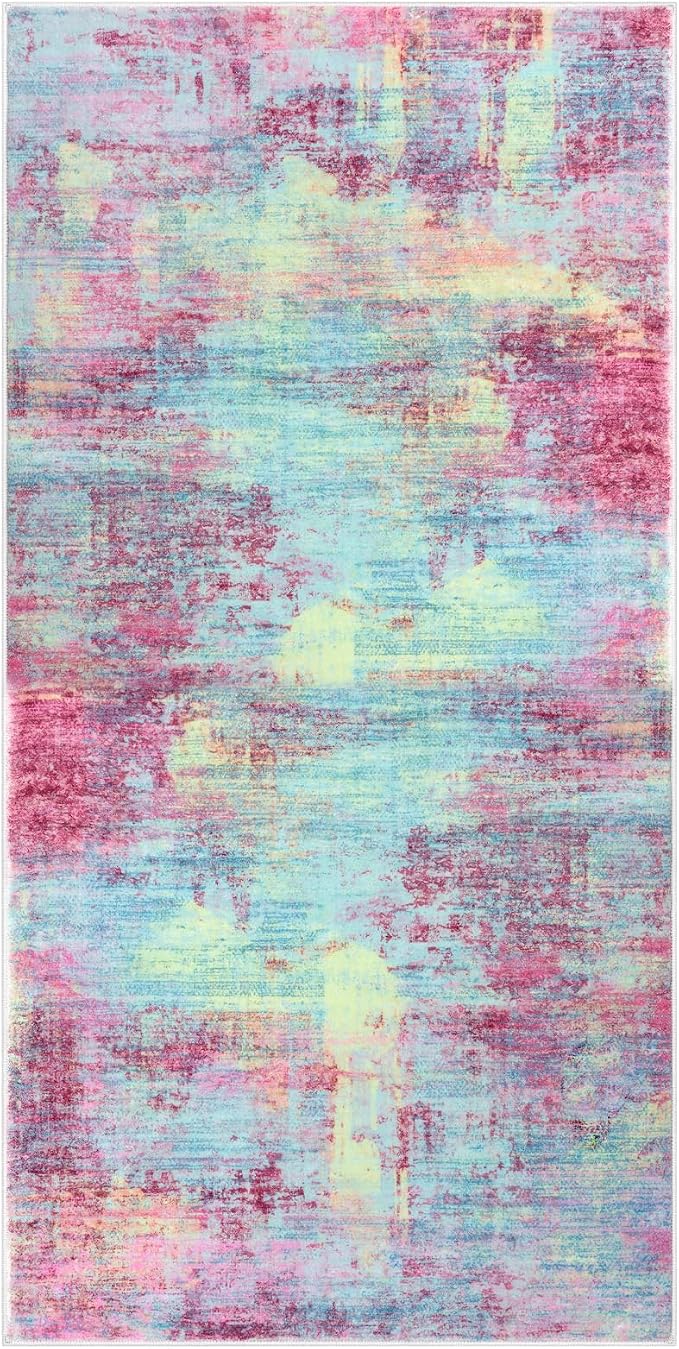 IOHOUZE Abstract Runner Rug 3x6 Ft Washable Runners - Image 9