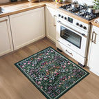 Entryway Rug 2X3 Small Rugs: Floral Washable Door Mat Vintage Soft Low Pile - Image 4