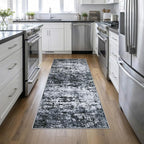 Washable Area Rug 3x8 Entryway Rug: Washable Modern Abstract Soft Thin Rug by FXRHLP