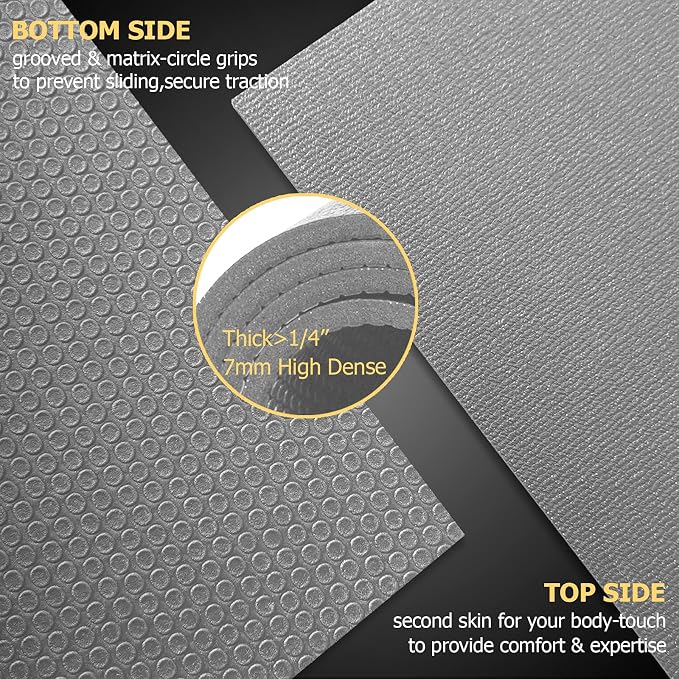 GXMMAT Large Exercise Mat 6'x4'/6'x5'/6'x6', Thick Workout Mats - Image 3