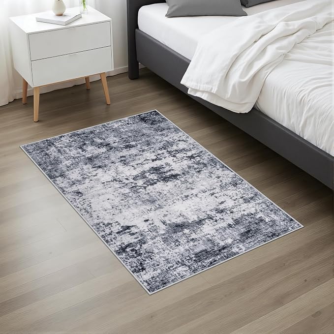 Washable Area Rug 2x3 Entryway Rug: Washable Modern Abstract Soft Thin Rug - Image 4