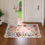Lahome Floral Pink Rugs for Entryway, 2X3 Washable Kitchen Rug Non Slip - Image 2