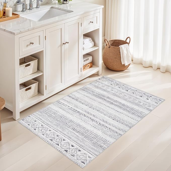 cotiled 3x5 Area Rugs Living Room Rug: Washable Boho Rugs - Image 5
