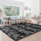 BENRON Fluffy Rugs for Living Room 5x8 Tie-dye Black, Washable Large Area Rugs - Image 6