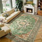 Lessymo Washable Area Rug for Living Room, 9x12 Large Rugs by Lessymo
