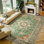 Lessymo Washable Area Rug for Living Room, 8x10 Large Rugs by Lessymo