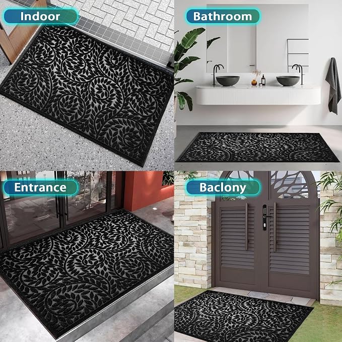 Bulijojo Front Door Mat Entrance, Durable Heavy Duty Welcome Mat, Thick - Image 6