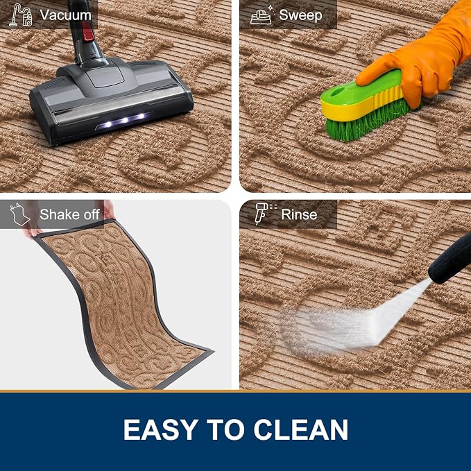 Smiry Welcome Door Mat Outside Entrance, Heavy Duty Trap Dirt and Moisture Easy - Image 7