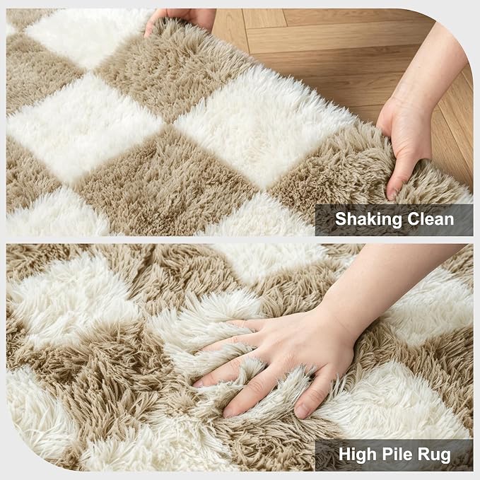 Shag Runner Rug for Bedroom Living Room 2x6 Upgrade Non-Slip Fluffy Soft - Image 5