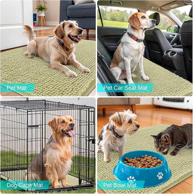 OLANLY Dog Door Mat for Muddy Paws 40x24, Absorbs Moisture and Dirt, Absorbent - Image 7