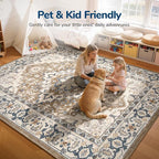 Lessymo Area Rugs 10 x 14 for Living Room, Machine Washable Area Rugs Boho Faux - Image 3