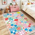 3x5 Washable Kid Bedroom Rug for Girls, Soft Non-Slip Toddler Playroom Carpet by Snoffic