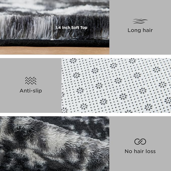 Litanika 5x8 Fluffy Shag Faux Fur Area Rug - Image 6