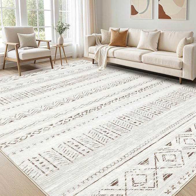 cotiled 7x9 Area Rugs Living Room Rug: Washable Boho Rugs by COTILED
