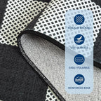 GarveeHome Checkered Dark 6x9 Area Rugs Geometric Diamond Dot Modern Soft - Image 6