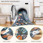RELEANY Floral 9x12 Area Rugs Washable Print Boho Cute Carpet Non Slip Flower - Image 5