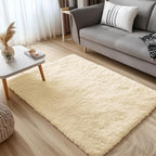OLANLY 3x5 Machine Washable Small Bedside Rug, Soft Fluffy Shaggy Rugs - Image 3