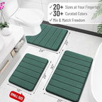 OLANLY Memory Foam Bath Mat 35x24, Super Soft Absorbent Bathroom Rugs, Quick Dry - Image 2