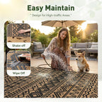 MontVoo Outdoor Rug 8x10 Waterproof Outdoor Patio Rug Mat Reverisble Plastic - Image 8