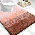 OLANLY Luxury Toilet Rugs U-Shaped 24x20, Extra Soft and Absorbent Microfiber by OLANLY