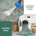 Washable Rugs 8x10 Area Rugs for Living Room- Vintage Green Rugs for Bedroom - Image 3