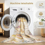 9x12 Area Rugs Living Room: Machine Washable Large Abstract Modern Soft Rug - Image 2