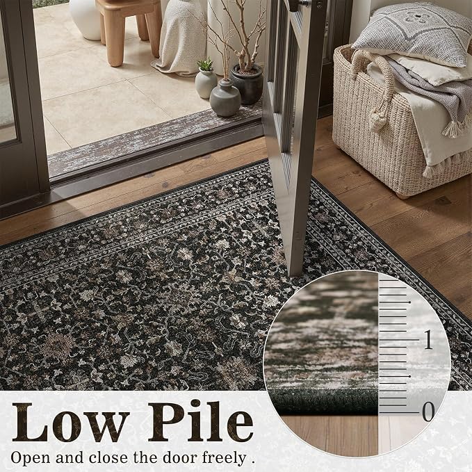 DCX Black 4x6 Rug, Kid & Pet Friendly - Image 8