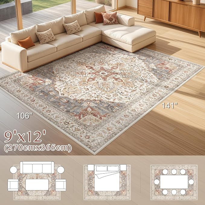 Tortania Area Rug Living Room Rugs - Image 9