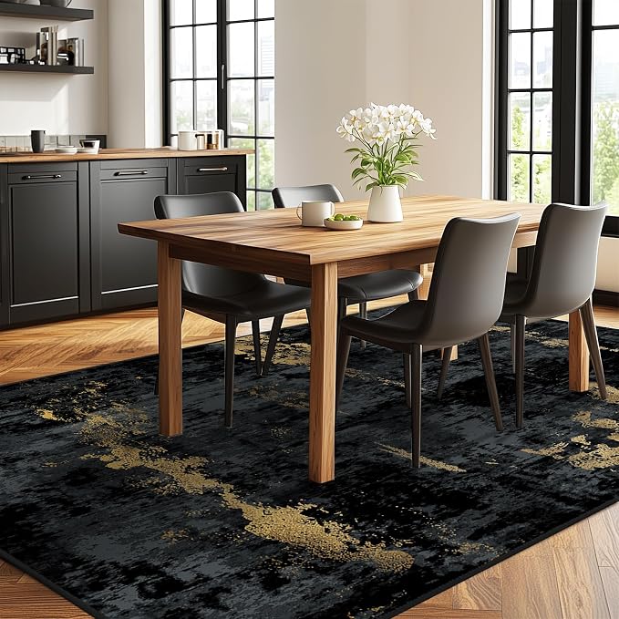 RELEANY Washable Area Rugs 10'x12' Non-Slip Modern Abstract Soft - Image 3