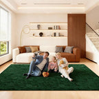 6x9 Area Rugs for Living Room, Large Fluffy Dark Green Rugs for Bedroom by Unknown